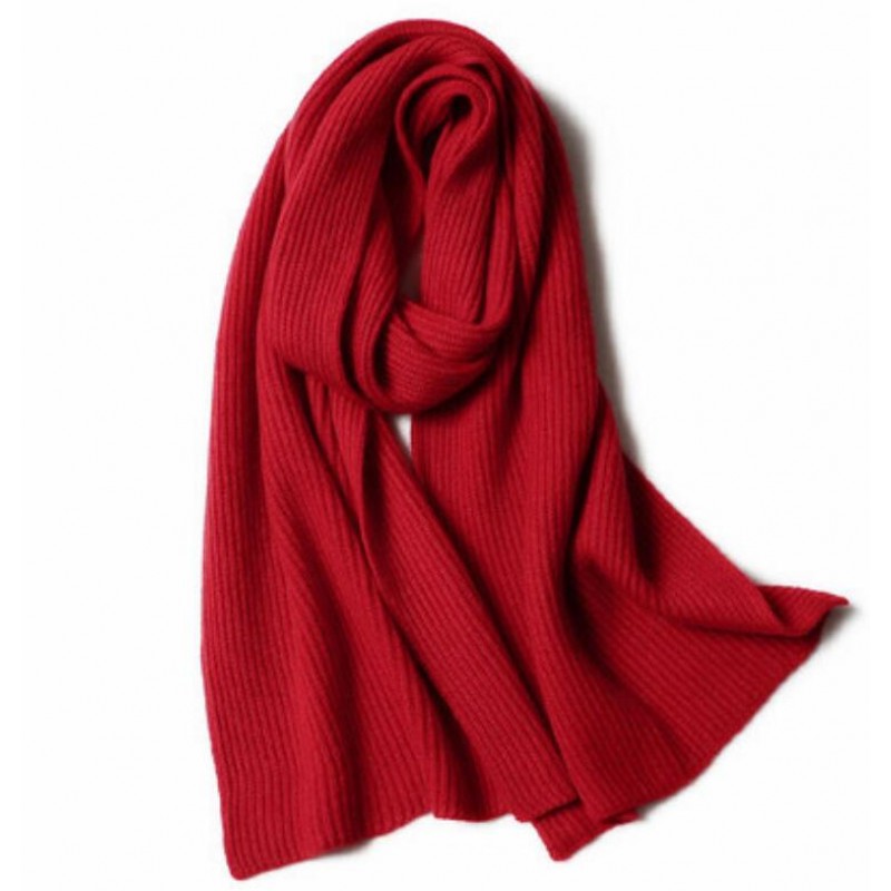 100%Cashmere Scarf Women Men Solid Color Warm Winter Scarfs Khaki